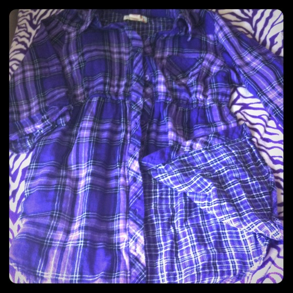 Purple plaid shirt