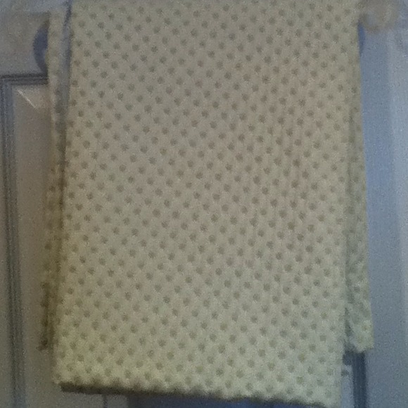Cute Pottery Barn Kids Green Dots on White Curtain
