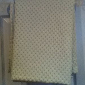 Cute Pottery Barn Kids Green Dots on White Curtain