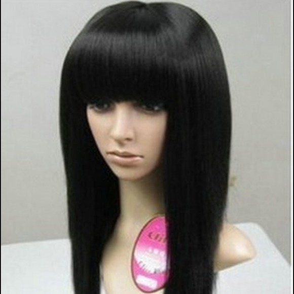 Black Fun synthetic high heat resistant wig💇