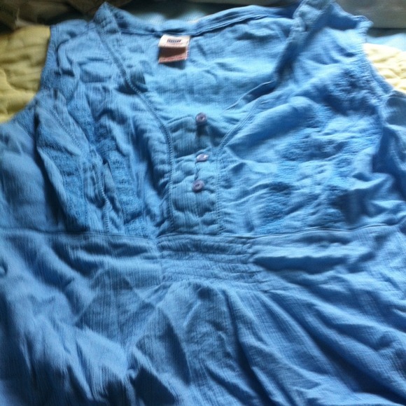 Blue detailed blouse
