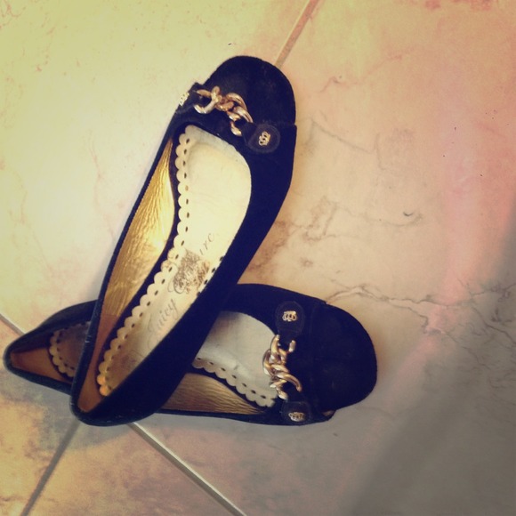 Authentic Juicy couture peep toe flats Size : 7.5