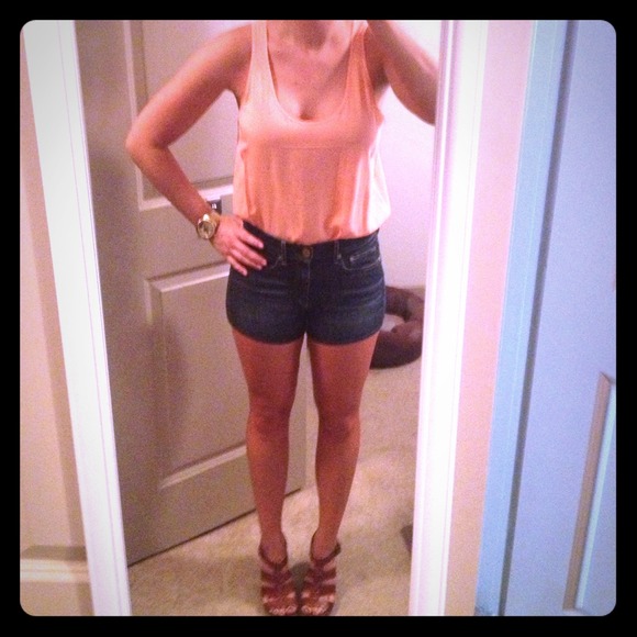 🚫TRADED🚫High-waisted dark denim shorts