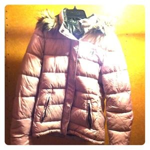 American Eagle violet winter coat.