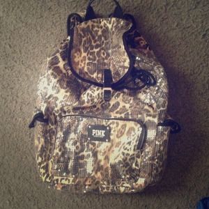 Leopard Print PINK Backpack