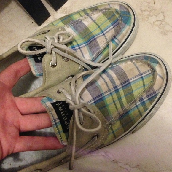 Plaid sperrys top sider