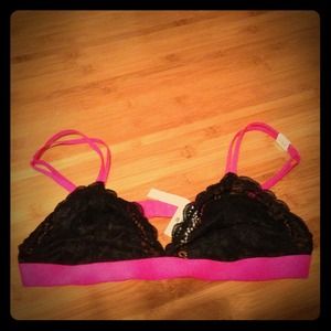 PINK Lace Triangle Bra
