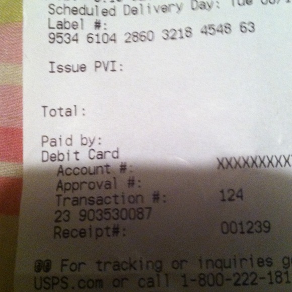 Receipts - Picture 1 of 1