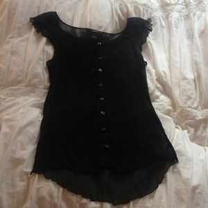 Black silk shirt