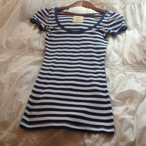 Navy blue striped hollister shirt size medium