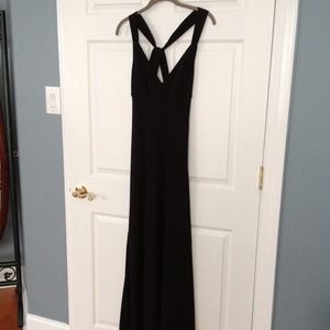 Formal black silk gown from JCrew