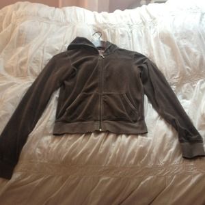 Grey juicy couture velour jacket size small
