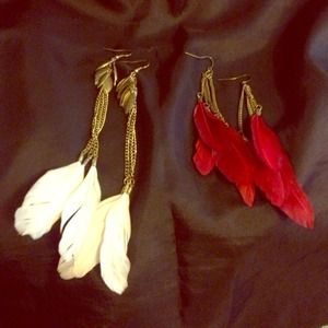Feather earrings