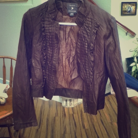 Brown pleather jacket