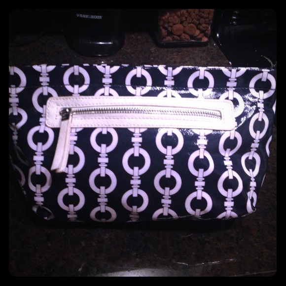 🚫TRADED🚫Navy/white cosmetic bag