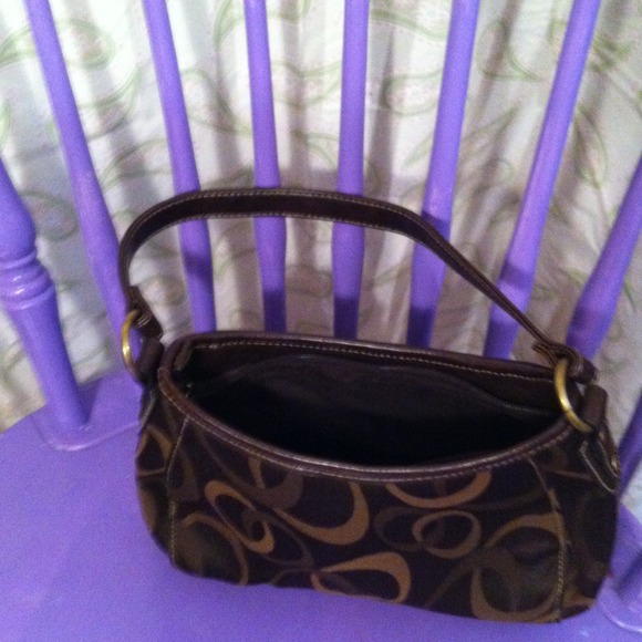 Small partial leather handbag - Picture 4 of 4