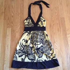 Yellow and Brown Summer Dress!