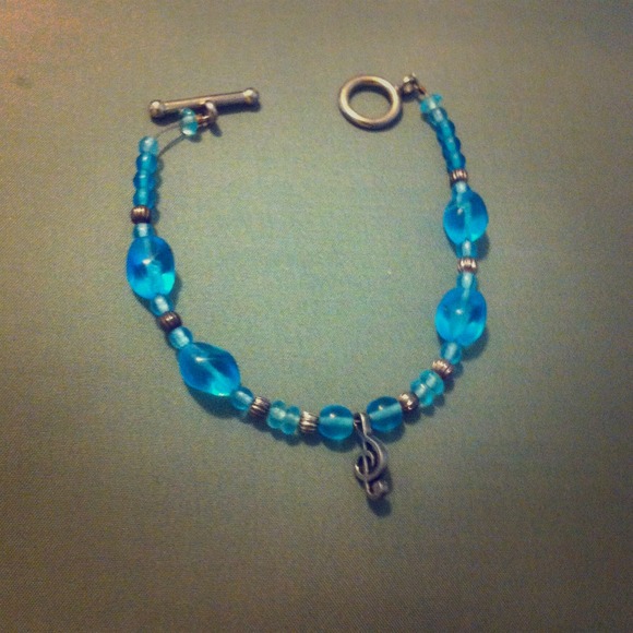 Turquoise Music Charm Bracelet