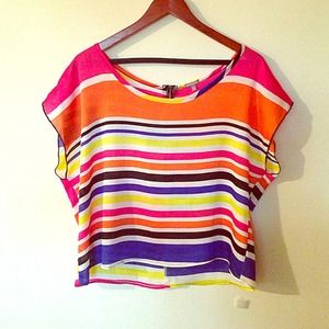 Charlotte Russe Large Crop Blouse