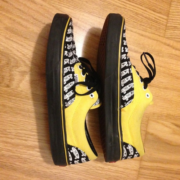(PRICE DROPPED) Black and Yellow Custom Vans!! - Picture 2 of 4