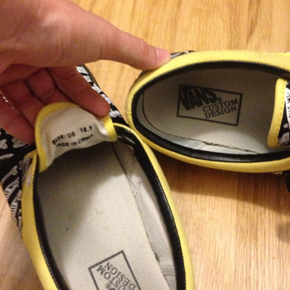 (PRICE DROPPED) Black and Yellow Custom Vans!! - Picture 4 of 4