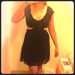 Sheer black cutout dress