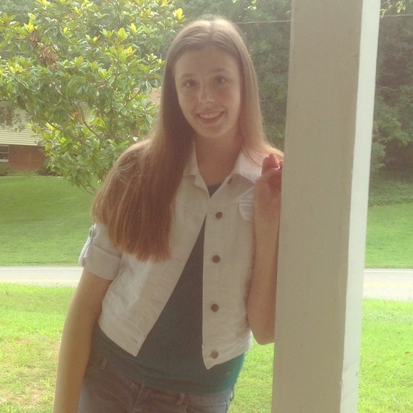 White denim jacket. Worn once.