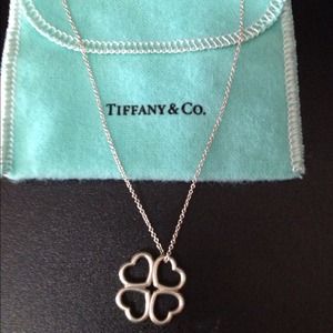 !REDUCED! Authentic Tiffany heart clover necklace.