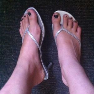 Flip flop high heels