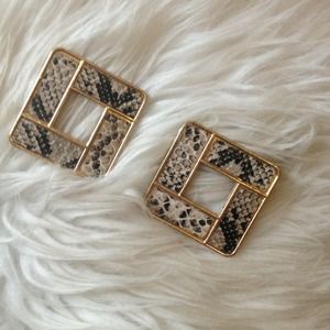 Vintage inspired python earrings
