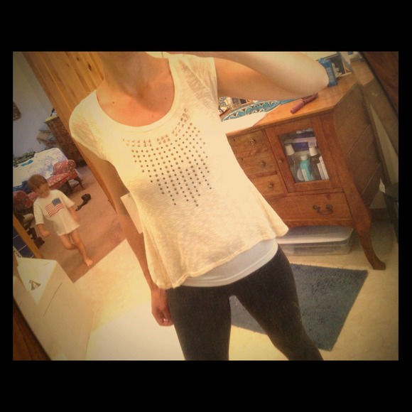 ❤ TRADED ❤ Studded short sleeve sweater type shirt