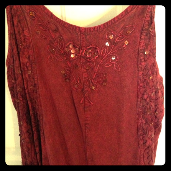 Beautiful Maroon Hippie Dress. ✌