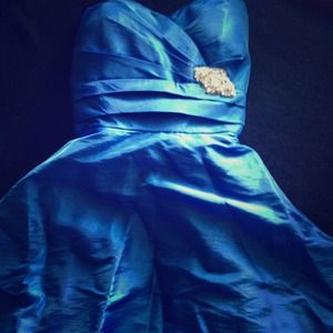 Pretty maids blue formal dresses size 10 & two 2s