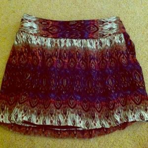 Cute Charlotte Russe tribal high waisted skirt