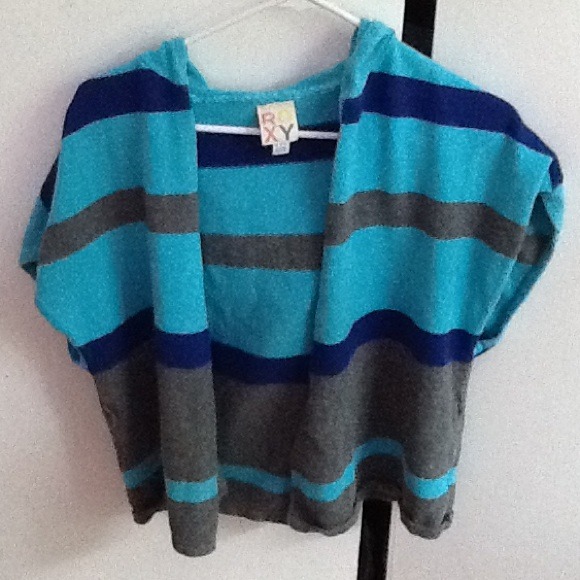 Roxy blue striped shirtsleeved sweater - Picture 2 of 5