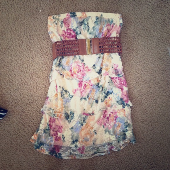 Floral Vintage Color Rue 21 Dress ( belt incl.)