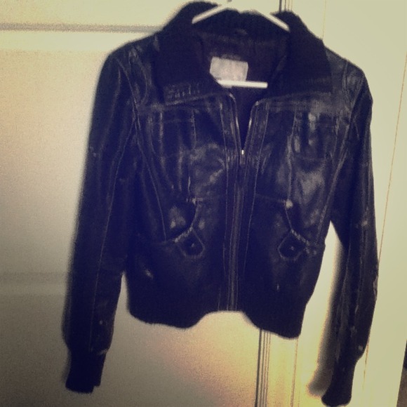 Leather jacket, small.