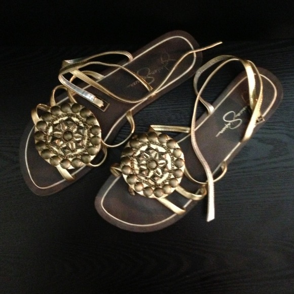 *REDUCED* Jessica Simpson Gold Moroccan sandals