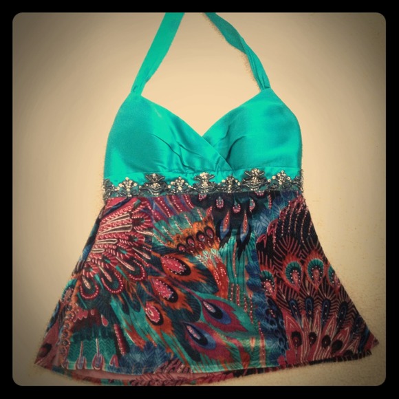 Cache turquoise and peacock halter! Beautiful!