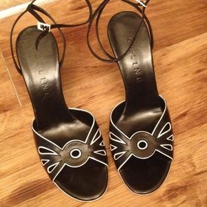 Celine black and white high heel shoes