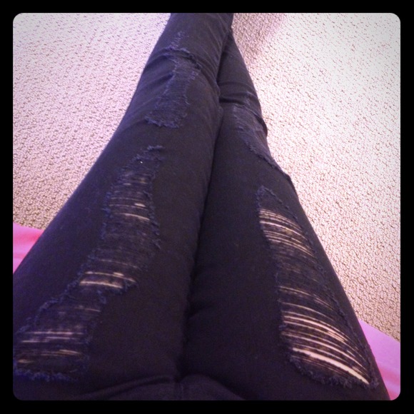 Armani Exchange black skinny jeans