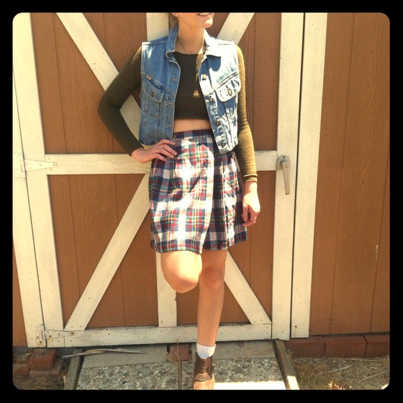 S.A.R Sportswear Plaid Skirt
