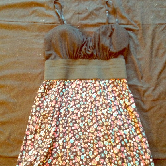 Black and floral print summer dress