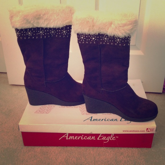 American eagle brown winter boots- Sz9