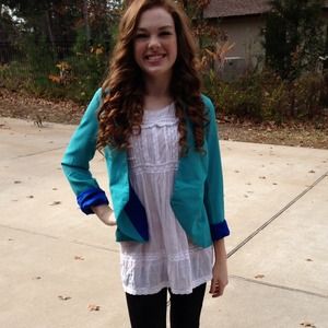 Blue blazer with cobalt blue interior