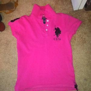 Hot pink U.S Polo Assn. polo shirt