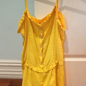 Yellow Ruffled Romper