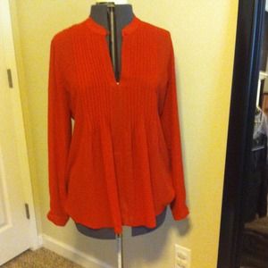 Orange sheer top