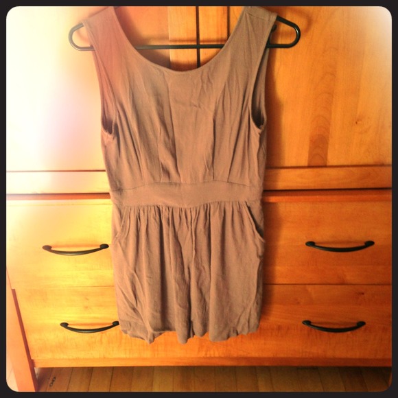 Light brown tank with low Zip back