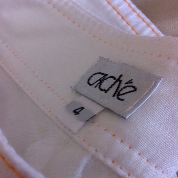 White & orange  Capris - Picture 2 of 4